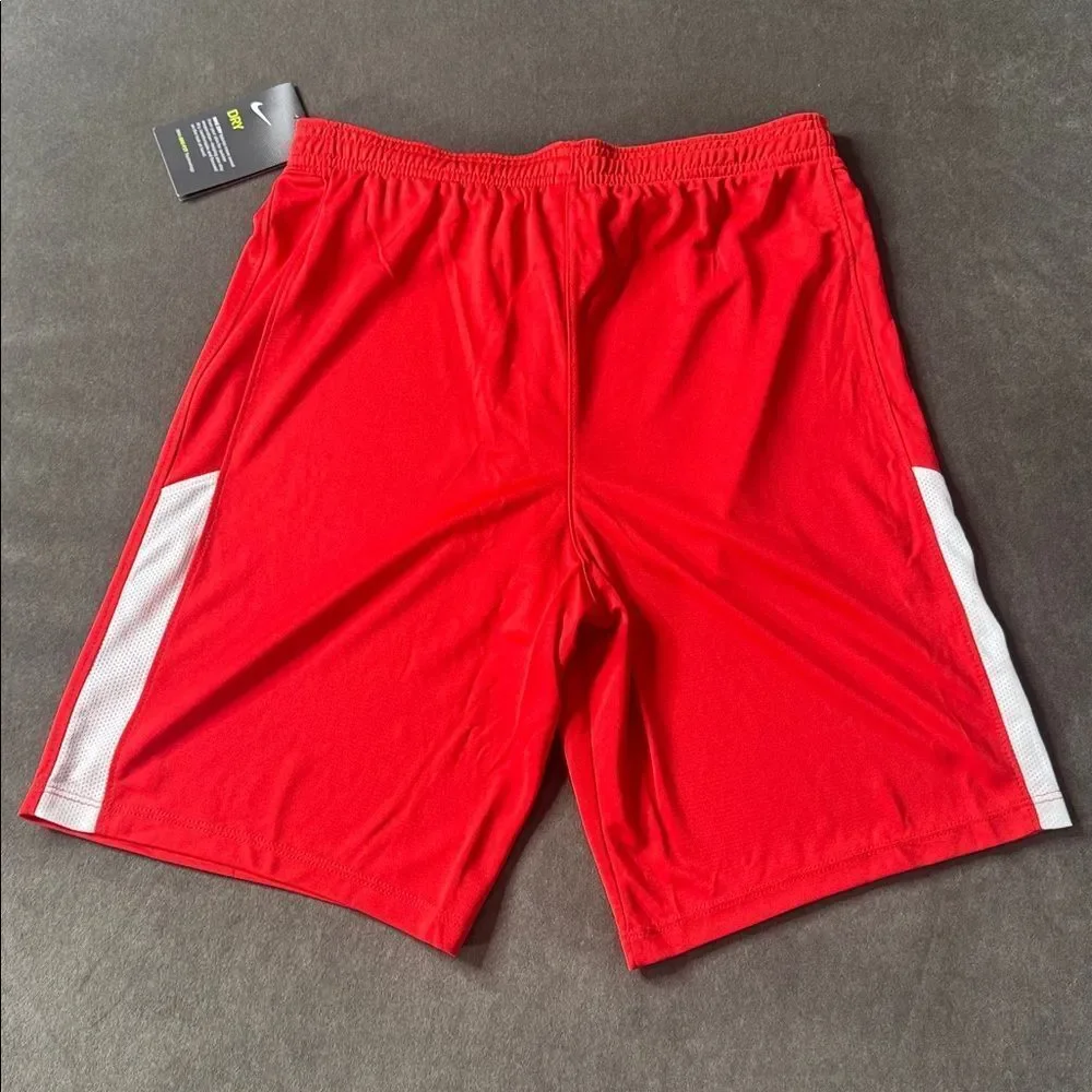 Nike Youth Unisex Red Sport Shorts Dri-Fit Size XL